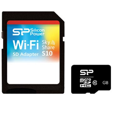 SILICON POWER Wi-Fi SD Card 16GB,Class 10,Sky Share S10