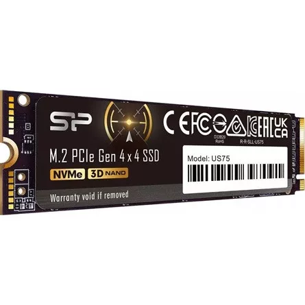 Silicon Power SSD - 1TB US75 (r:7000MB/s; w:6000 MB/s, NVMe 1.4 támogatás, M.2 PCIe Gen 4x4)
