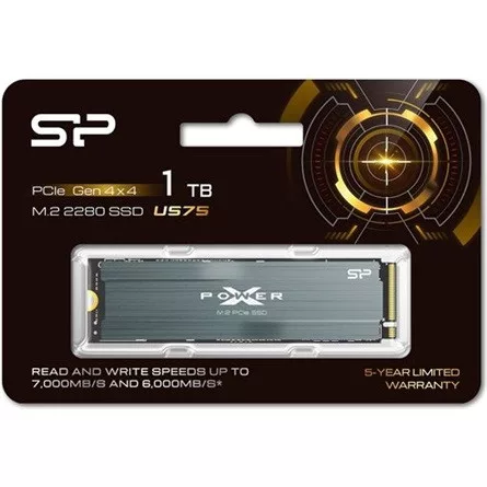 Silicon Power XPOWER US75 1TB PCIe x4 (4.0) M.2 2280 SSD szürke
