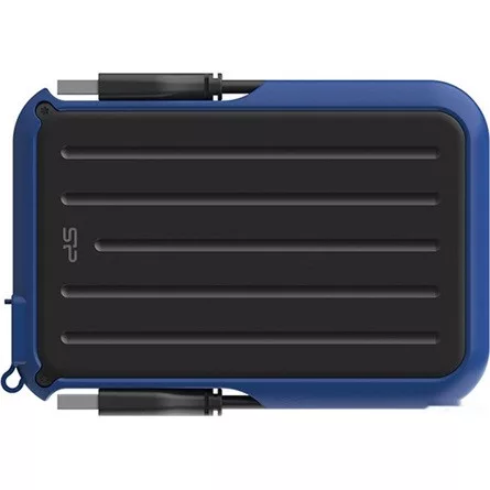 Silicon Power Armor - A66 2TB Portable HDD USB 3.2 Gen 1 Blue, Certificate MIL-STD 810F 516.5/IV, Water-resistant IPX4, 360˚ bumper
