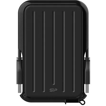Silicon Power Armor - A66 2TB Portable HDD USB 3.2 Gen 1 Black, Certificate MIL-STD 810F 516.5/IV, Water-resistant IPX4, 360˚ bumper