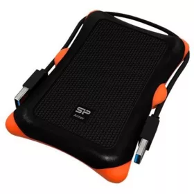   Silicon Power Armor - A30 2TB Portable HDD USB 3.2 Gen 1 Anti-shock, Black/Orange, MIL-STD 810F Method 516.5 Procedure IV, LED light