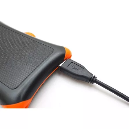 Silicon Power Armor - A30 2TB Portable HDD USB 3.2 Gen 1 Anti-shock, Black/Orange, MIL-STD 810F Method 516.5 Procedure IV, LED light