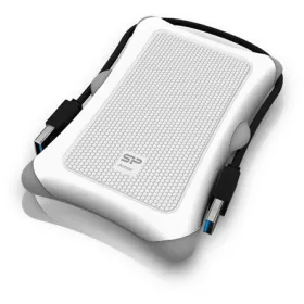   Silicon Power Armor - A30 2TB Portable HDD USB 3.2 Gen 1 Anti-shock, White/Black, MIL-STD 810F Method 516.5 Procedure IV, LED light