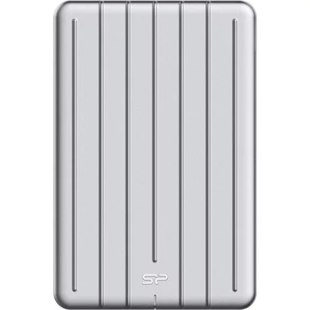 Silicon Power Armor - A75 2TB Portable HDD USB 3.2 Gen 1 Silver, Shockproof MIL-STD 810G 516.7 Procedure IV, Lightweight aluminum, Slim ''L'' shaped LED light