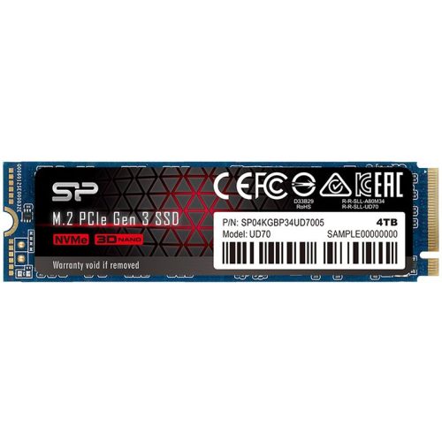 SILICON POWER UD70 2TB SSD, M.2 2280, PCIe Gen 3x4, Read/Write: 3400 / 3000 MB/s