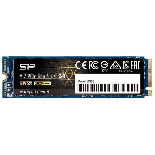 SILICON POWER US70 2TB SSD, M.2 2280, PCIe Gen 4x4, Read/Write: 5000 / 4400 MB/s