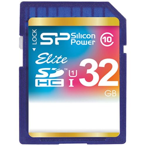 Silicon Power Elite /class 10 32GB SD Card UHS-1 (U1) R/W: up to 85/10 MB/s, Shock/water/x-ray-proof, Retail pack