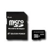 SILICON POWER Micro SDHC Card 32GB (Class 4) with SD Adapter