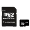 SILICON POWER Micro SDHC Card 32GB (Class 4) with SD Adapter