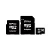 SILICON POWER Micro SDHC Card 32GB (Class 4) with Two Adapters