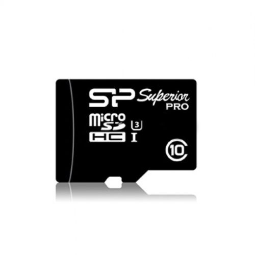SILICON POWER MicroSDHC Memory Card 32Gb UHS-I U3 + microSD-- > SD Adapter