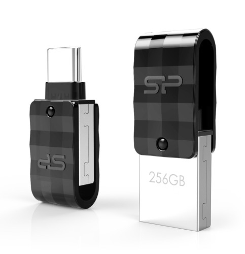 Silicon Power Mobile - C31 32GB USB 3.2 Gen 1/Type-C Pendrive Fekete (SP032GBUC3