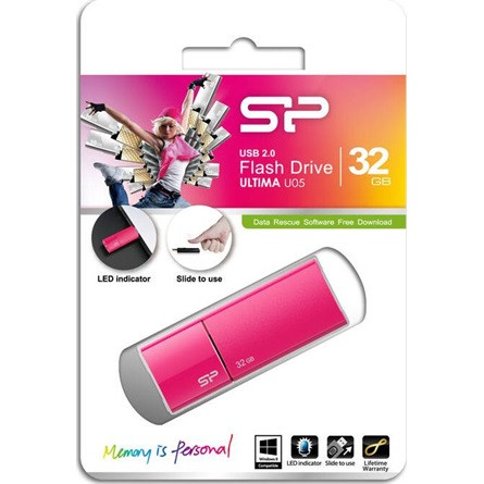 Silicon Power Ultima - U05 32GB Pendrive USB 2.0 Pink