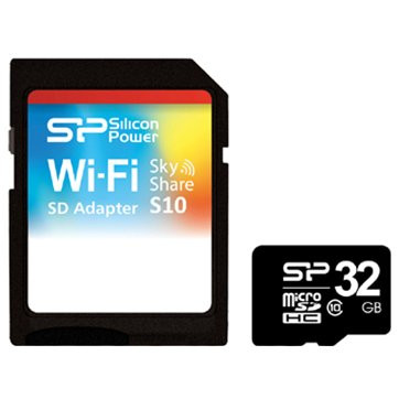 SILICON POWER Wi-Fi SD Card 32GBClass 10,Sky Share S10