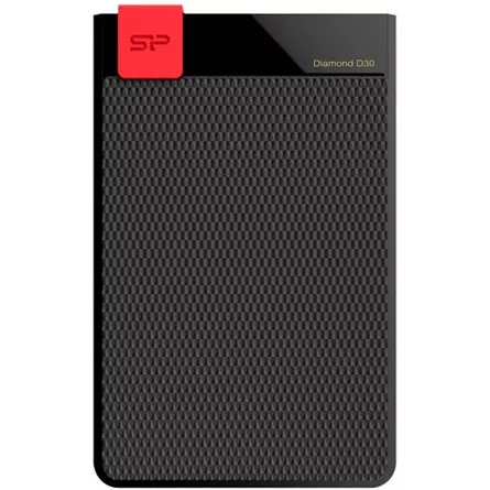 SILICON POWER 2.5" HDD USB 3.2 4TB Diamond D30 vízálló, Fekete (Ultra slim)