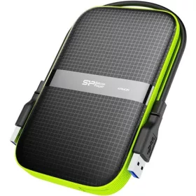   Silicon Power Armor - A60 5TB Portable HDD USB 3.2 Gen1 Black/Green, Shockproof MIL-STD 810G Method 516.6 Procedure IV, Water-resistant IPX4, LED light