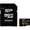 Silicon Power 64GB Golden Series High Endurance UHS-1 Class10 U3 V30 A1 vízálló ütésálló microSDXC memóriakártya BOX fek
