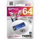 Silicon Power Touch - 835 64GB Pendrive USB 2.0 Stainless steel, Blue, COB Technology for water, dust and vibration proof