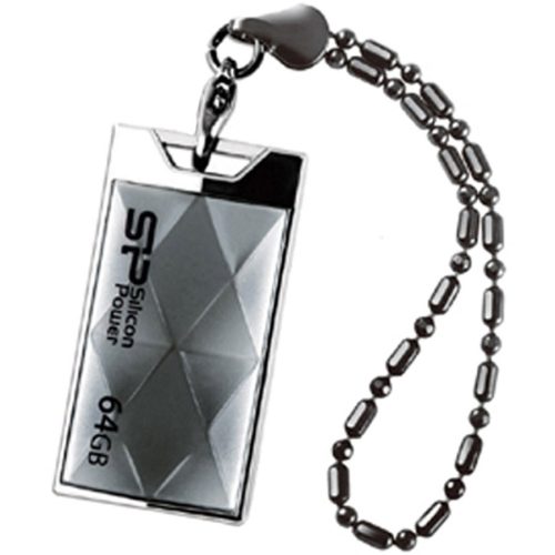 SILICON POWER 64GB, USB 2.0 Flash Drive,Touch850 ,Titanium