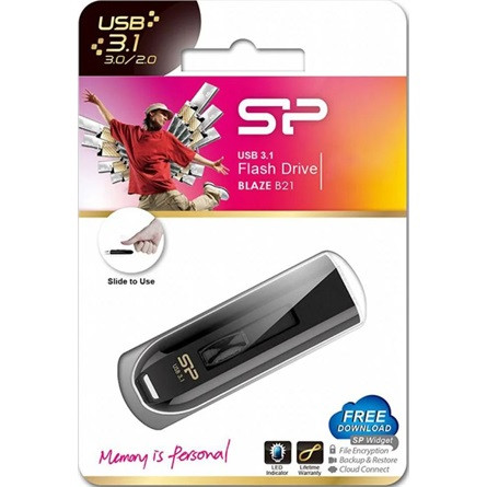 Silicon Power Blaze - B21 64GB Pendrive USB 3.2 Gen 1 Black