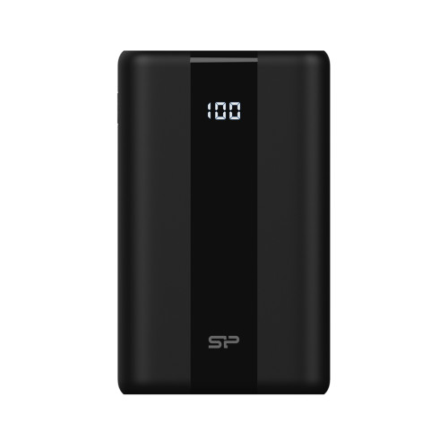 Silicon Power 10.000mAh QP55 Powerbank  Type-C Micro-USB Lightning Fekete