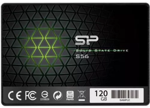 Silicon Power Slim - S56 120GB SSD SATAIII (3D NAND) 3D NAND, SLC Cache, Phison controller, 7mm 2.5'' Green - Max 560/530 MB/s
