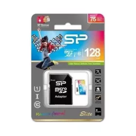   SILICON POWER Memóriakártya MicroSDXC 128GB CL10 UHS-I U1 V10 + adapter