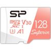 Silicon Power Superior / V30 128GB mSD Card UHS-1 (U3) V30 R/W: up to 100/80 MB/s, IOPS 1500/500, A1, V30, ECC function, Shock/water/x-ray-proof, w/ adapter