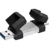 SILICON POWER Pendrive 128GB, Mobile - C51 OTG USB 3.2 Gen1/Type-C, Szürke