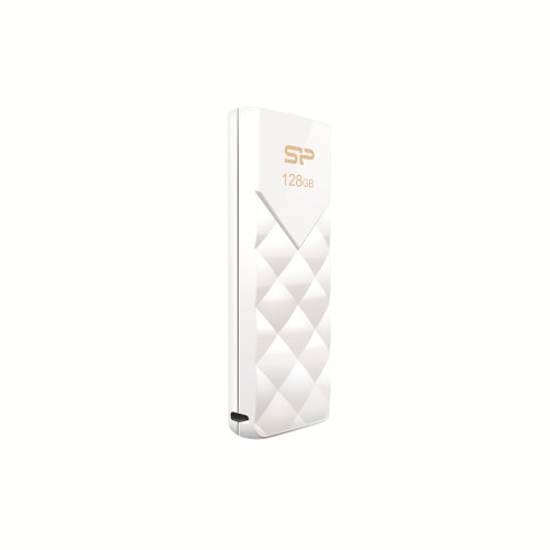 Silicon Power Blaze - B03 128GB Pendrive USB 3.2 Gen1 Data transfers up to 5 Gbps, Elegant diamond-cut pattern, White