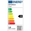 OPTONICA LED Filament Izzó, E27, A60, 14W, 2000lm, 4500K, nappali fehér