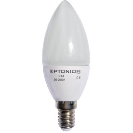 OPTONICA LED Gyertya izzó, E14, 4W, hideg fehér fény, 320Lm, 6000K  SP1457