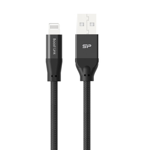 Silicon Power Boost Link LK35AL USB A -> Lightning 1m, Fekete - SP1M0ASYLK35AL1K