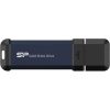 Silicon Power MS60 250GB USB3.2 Gen2 A M.2 2242 külső SSD kék-fekete