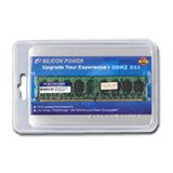 SILICON POWER PC Memory Device SILICON POWER (DDR2 SDRAM,1x256MB,538MHz(PC2-4300),{CL4},Non-ECC,32 x 16,DIMM 240-pin,Unbuffered), Retail