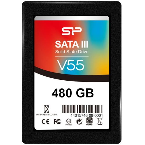 SILICON POWER Velox V55 480GB SSD, 2.5'' 7mm, SATA 6Gb/s, Read/Write: 556 / 465 MB/s