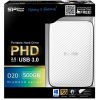 SILICON POWER 500GB,Portable Hard Drive,Diamond D20,White