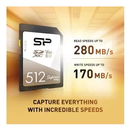 SILICON POWER Memóriakártya MicroSDXC 512GB CL10 UHS-2 U3 V60, Superior Pro 4K
