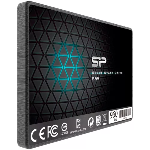 Silicon Power SSD Slim S55 960GB 2.5” 7mm, SATA 6 Gb/s, Read/Write: 500 / 450 MB/s