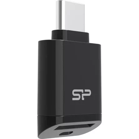Silicon Power Kártyaolvasó - USB Type-C 3.2  (MicroSD, UHS-I DDR200) 180MB/s olvasási és 165MB/s írási sebesség, Fekete