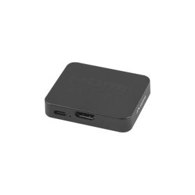   Lanberg HDMI elosztó HDMI->2X HDMI 4K + USB-C port, fekete