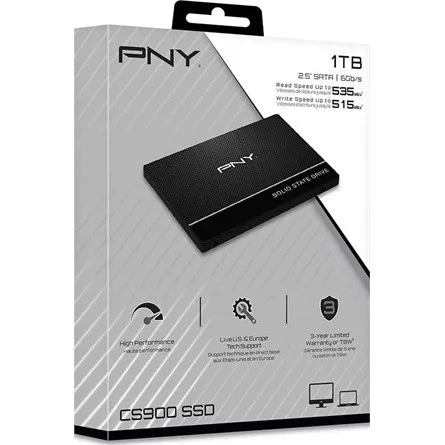 PNY CS900 1TB SATA3 2,5" SSD fekete