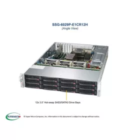   Supermicro SuperStorage SSG-6029P-E1CR12H 2U, 2xLGA 3647, TDP 70-205W, Intel C622, 16xDDR4, 12x3.5" Hot-swap, 2x2.5" Hot-swap (rear), LSI 3108, 3xPCI-E 3.0 x16, 4xPCI-E 3.0 x8, 2xRJ45 10GBase-...