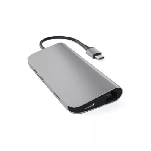 Satechi Aluminium Type-C Multi-Port Adapter (HDMI 4K,3x USB 3.0,MicroSD,Ethernet) - Space Grey