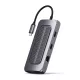 Satechi Aluminium USB-C Multiport MX Adapter (Dual 4K HDMI 60Hz/30Hz, USB-C PD 100W, RJ45, 1xUSB-C , 2xUSB, SD, jack)