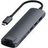 Satechi Aluminium Type-C Slim Multiport (1xHDMI 4K,2x USB-A,1x SD,1x Ethernet) - Space Grey