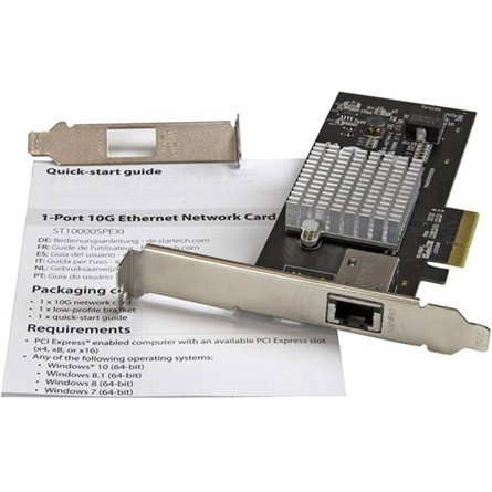 StarTech 10Gb/s PCIe x4 hálózati szerver adapter low profile Intel X550-AT Chip