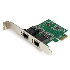   StarTech Dual Port PCI-E x1 10/100/1000Mbps hálózati szerver adapter low profile