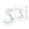 Devia Extreme Speed Series 15W Qi 3 In 1 vezeték nélküli töltő Smartphone/iWatch/Airpods - fehér